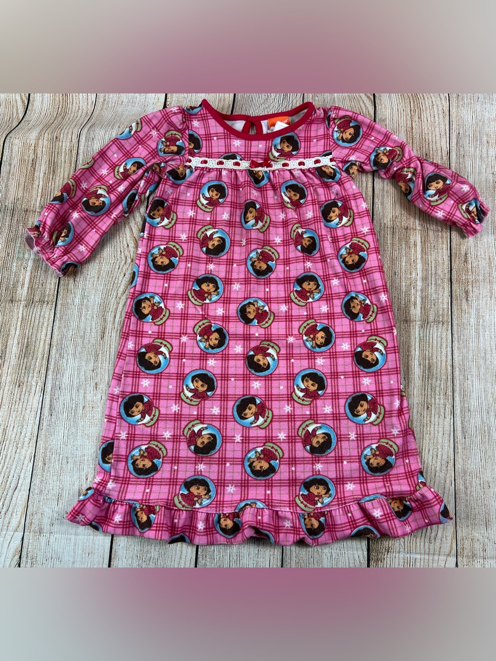 Nickelodeon Dora the Explorer Cartoon Pink Nightgown Toddler Girls Size 3T 2009